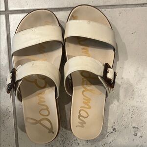 Sam Edelman Cream Slide Sandals Minimalist Style